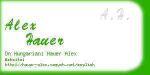 alex hauer business card